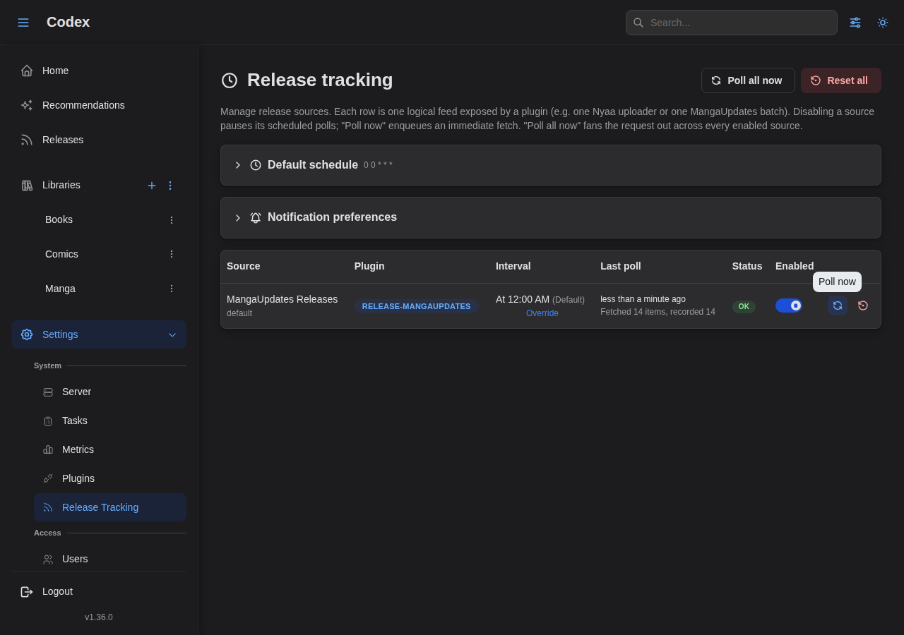 Settings, After Poll